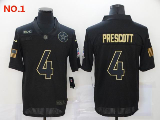 Men's Dallas Cowboys #4 Dak Prescott Jerseys NO.1;